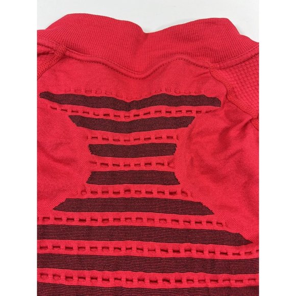 X-Bionic Cycling Jersey Mens Size XL 3/4 Zip Red Pockets Made In Italy - Picture 5 of 12